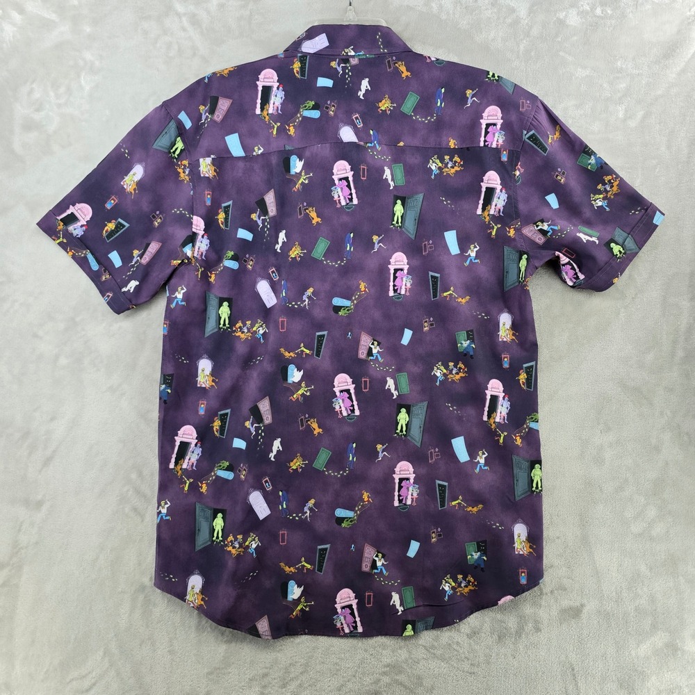 RSVLTS Scooby Doo RUH ROH Shirt Mens Large Purple KUNUFLEX Button Down - Picture 8 of 9
